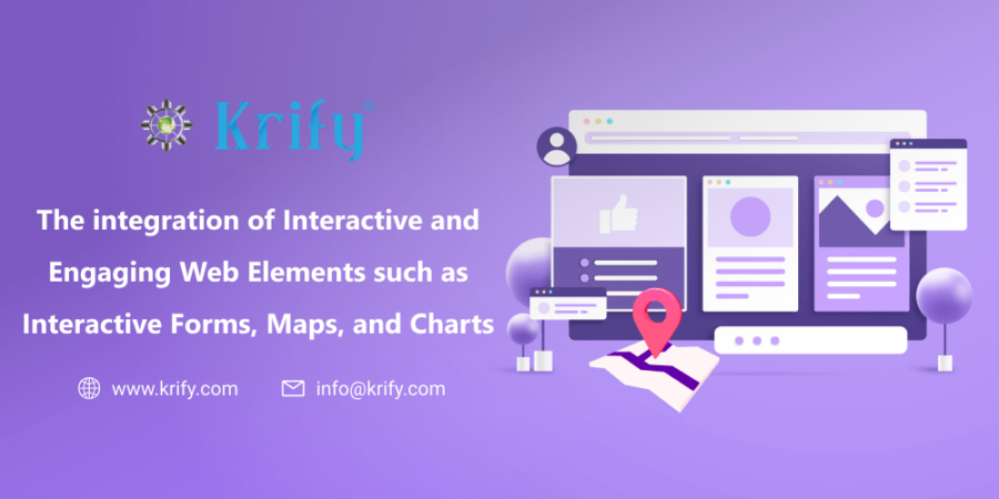 Integration of interactiveand engaging web elements such as interactive forms, maps and charts